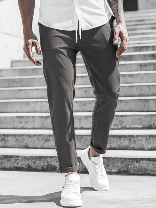 Herren Sportliche Chino-Hose mit flexiblem Bund und modernen Details Heidi-Mode