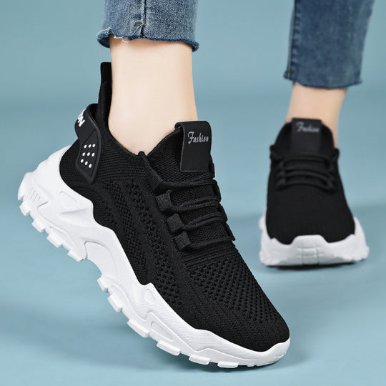 Damen Leichte und atmungsaktive Fitness Sneakers mit flexiblem Futter und rutschfester Sohle Heidi-Mode