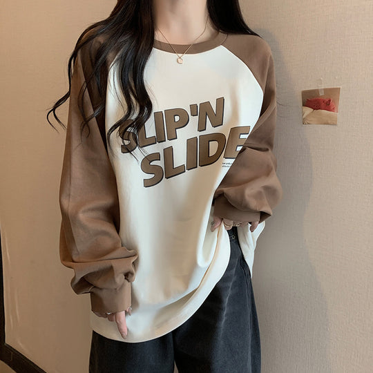Damen Casual Graphic Raglan Sweatshirt Heidi-Mode