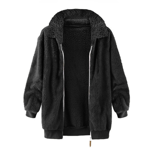 Damen Fleece-Jacke im Oversized-Stil Heidi-Mode