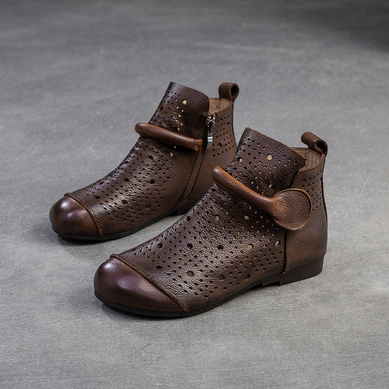 Damen Stiefeletten mit atmungsaktiver Perforation und elegantem Design Heidi-Mode