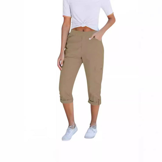 Damen Cargo-Hosen mit elastischem Bund und praktischen Taschen Heidi-Mode