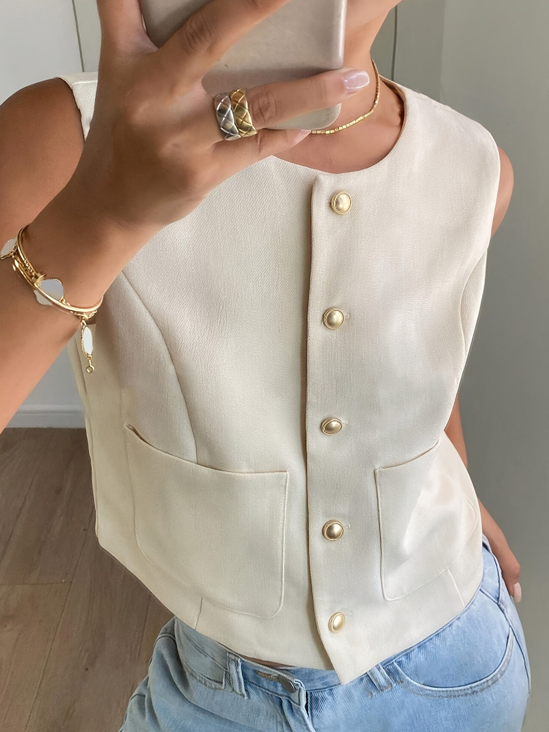 Damen modischer ärmelloser Blazer Heidi-Mode
