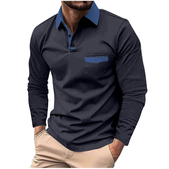 Herren Langarm Polohemd Heidi-Mode