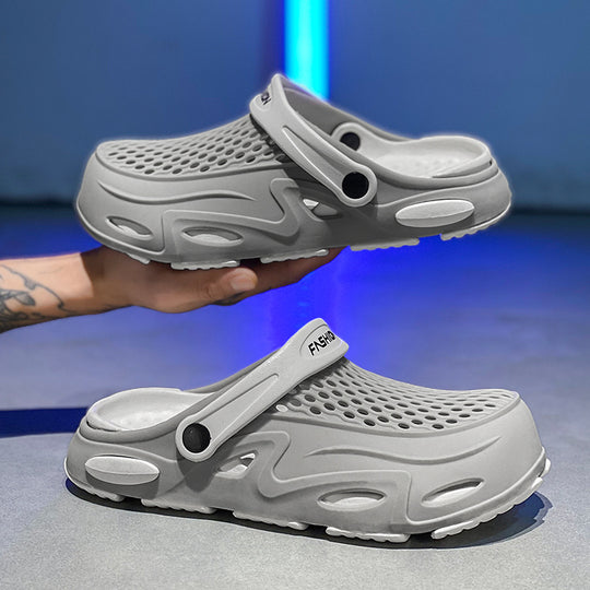 Herren Atmungsaktive Clogs mit verstellbarem Riemen Heidi-Mode