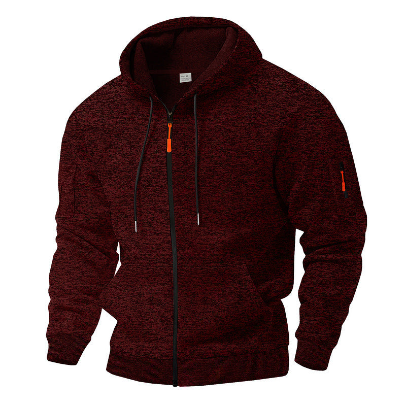 Herren Kapuzensweatjacke mit insbesondere atmungsaktiver Struktur und praktischen Taschen Heidi-Mode