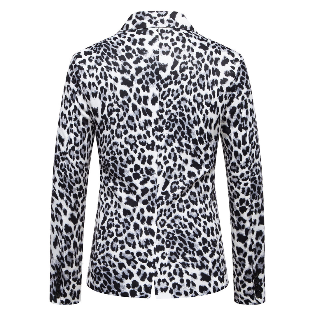 Herren stilvoller Blazer mit animalischem Muster und schmaler Passform Heidi-Mode