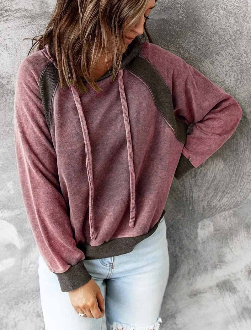 Heidi-Mode | Gewaschener Full Zip Hoodie Mit Reißverschluss Für Damen