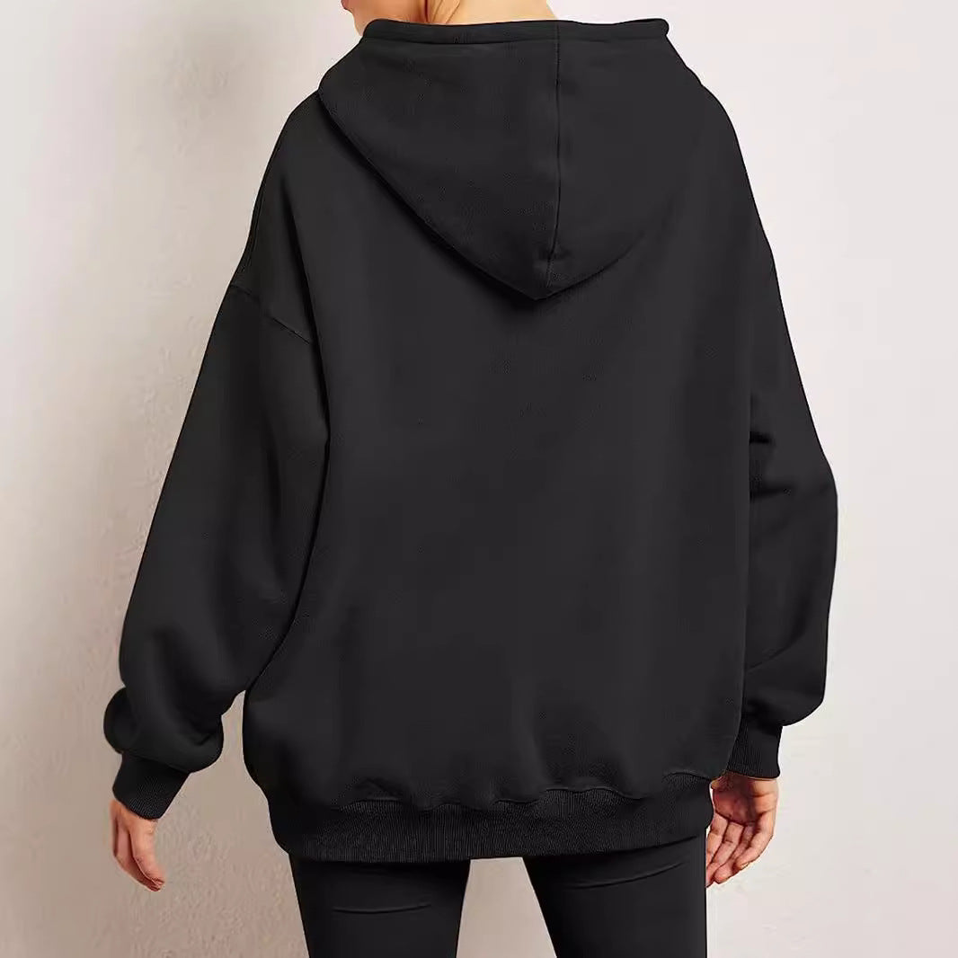 Damen Kapuzenpullover im Oversized-Stil mit praktischen Beuteltaschen Heidi-Mode