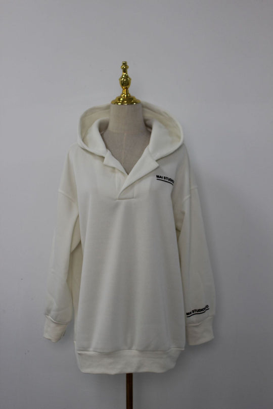 DamenOversized Sweater mit Eingrifftaschen und Kapuze Heidi-Mode