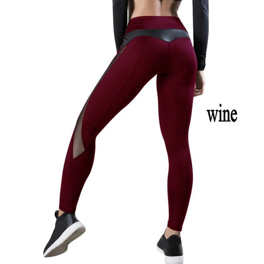 Damen Sport-Leggings mit atmungsaktivem Mesh-Einsatz Heidi-Mode