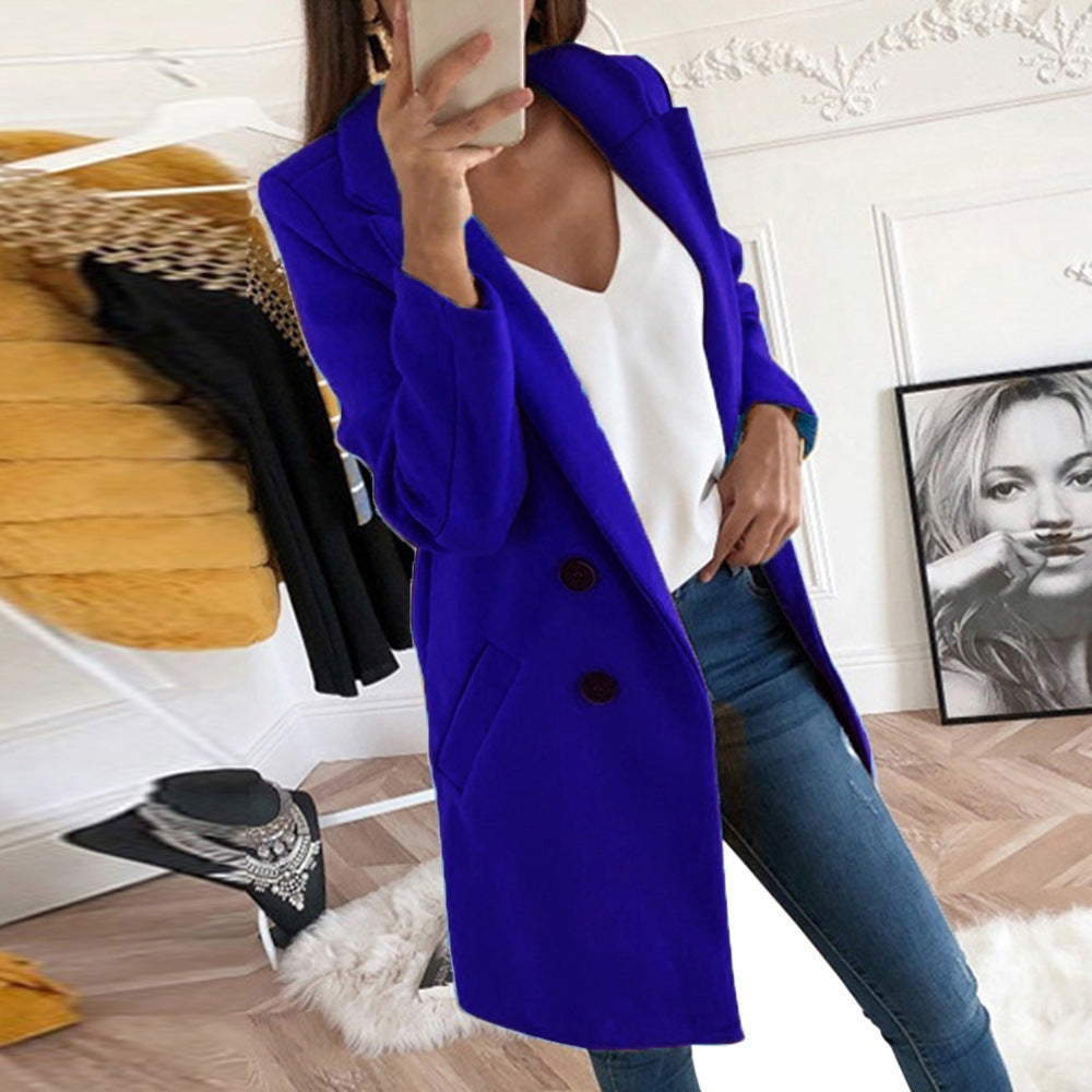 Heidi-Mode | Lange Doppelreiherjacke mit Taschen