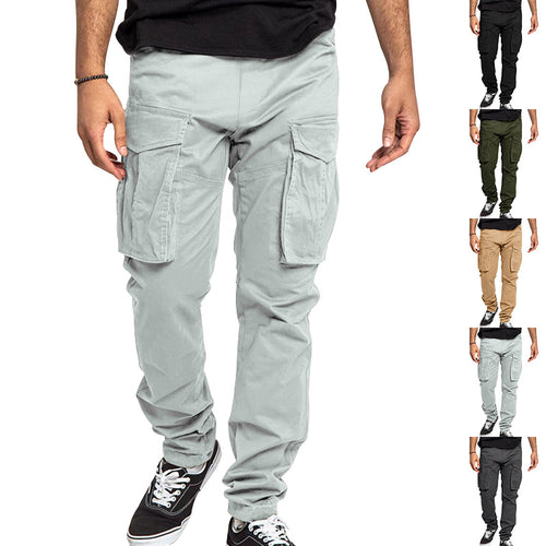 Herren Cargo-Hose mit mehreren praktischen Taschen und elastischem Bund Heidi-Mode
