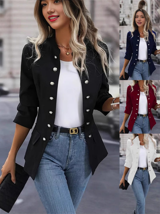 Damen Blazer mit stylishen Druckknöpfen und eleganter Passform Heidi-Mode