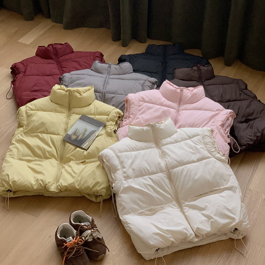 Damen Wattierte Freizeitweste mit hochabschließendem Kragen und praktischen Eingrifftaschen Heidi-Mode