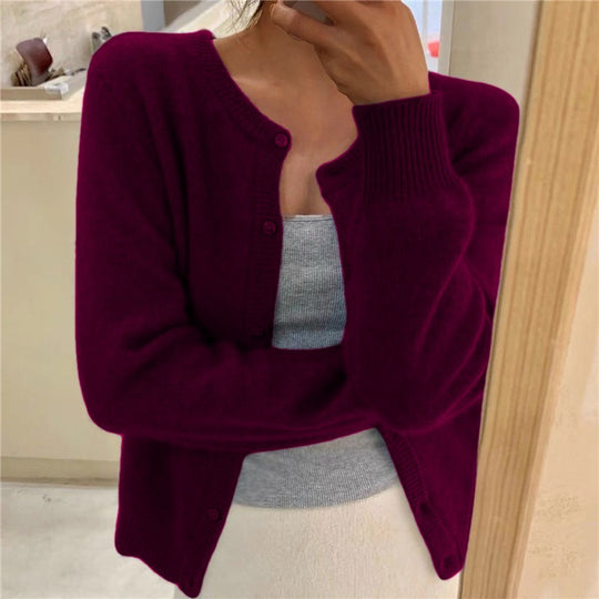 Damen kuschelige Strickjacke Heidi-Mode