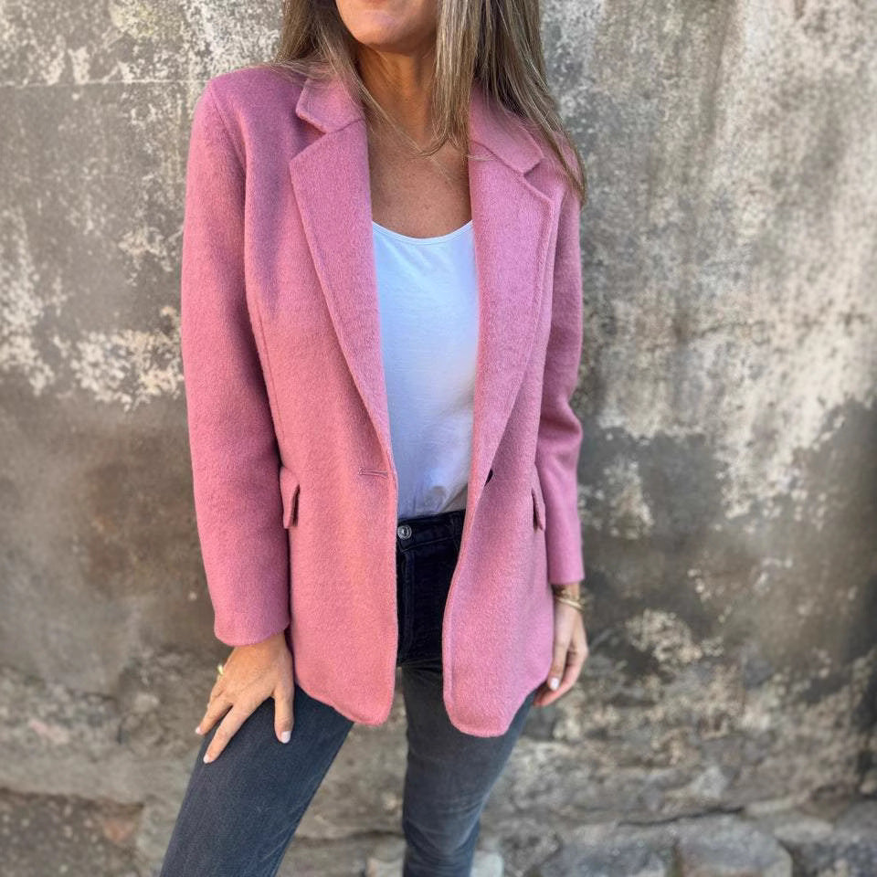 Damen Feminin Gestreifter Blazer Heidi-Mode