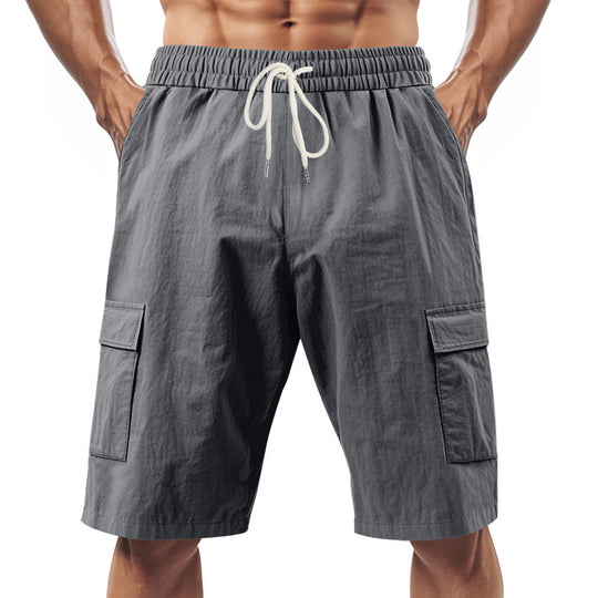 Herren Cargo-Shorts mit praktischen Seitentaschen und verstellbarem Kordelzug Heidi-Mode