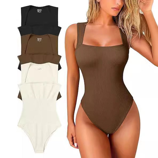 Damen Schwimmanzug mit quadratischem Ausschnitt und bequemen Trägern Heidi-Mode