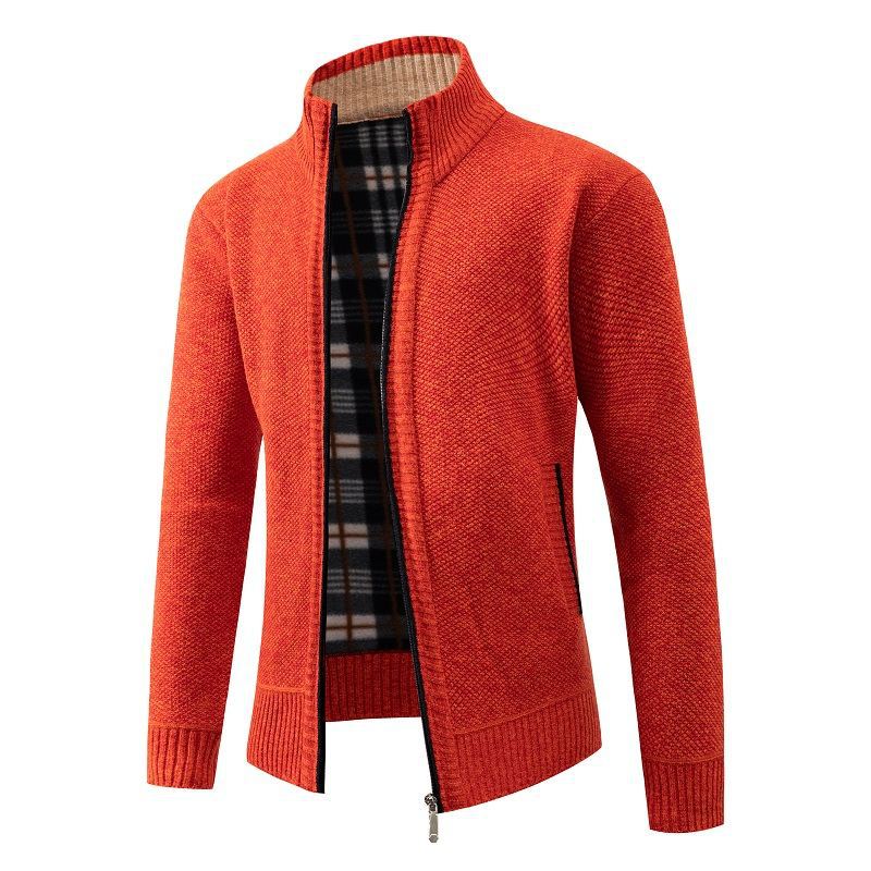 Herren modische Strickjacke mit hohem Kragen und hohem Komfort Heidi-Mode