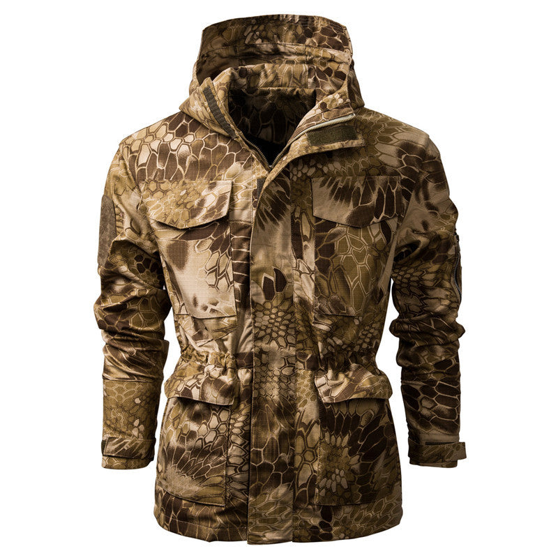 Herren Outdoor-Jacke mit camouflage Design und praktischen Taschen Heidi-Mode
