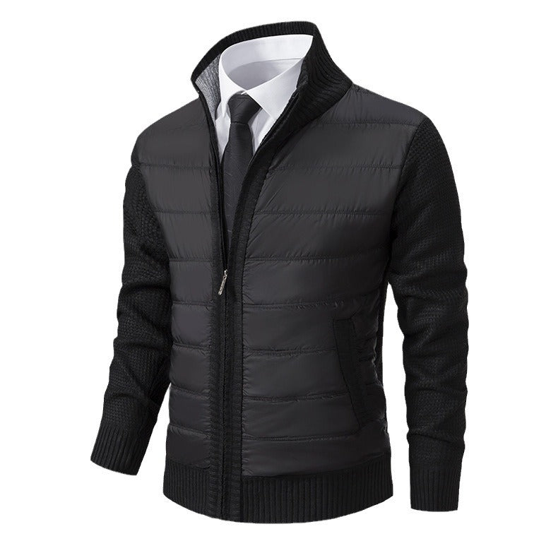 Herren Übergangsjacke mit hochabschließendem Kragen und atmungsaktiven Einsätzen Heidi-Mode