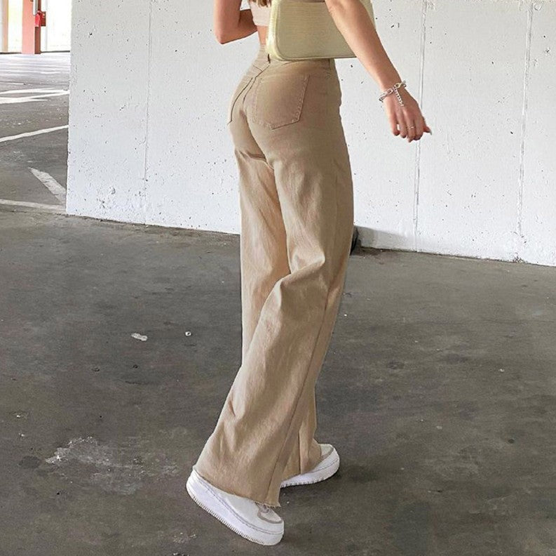 Damen Hohe Taille Schlaghose Heidi-Mode