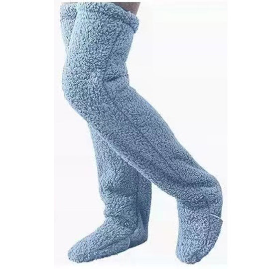 Damen Kuschelige Overknee-Socken aus weichem Fleece Heidi-Mode
