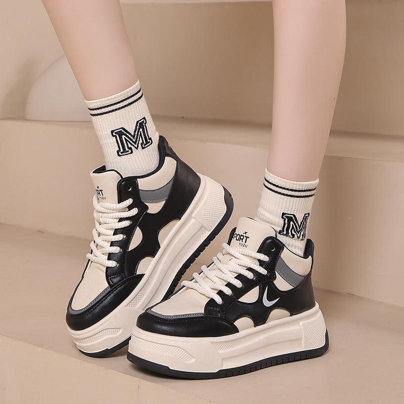 Damen Hohe Sneaker mit dicker Profilsohle und modernem Design Heidi-Mode