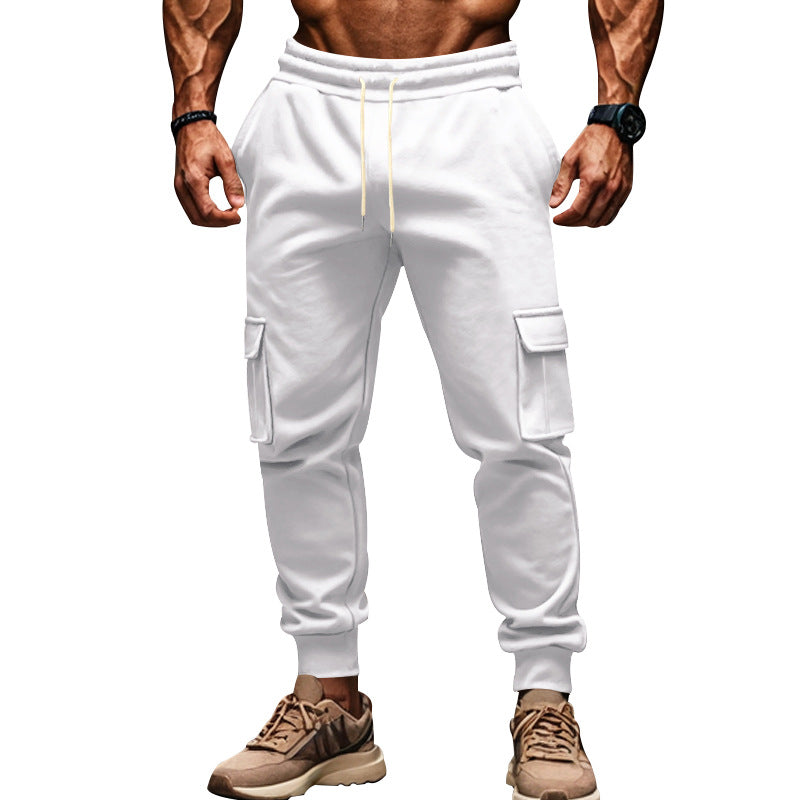 Herren Cargo-Jogginghose mit elastischem Bund und multifunktionalen Taschen Heidi-Mode