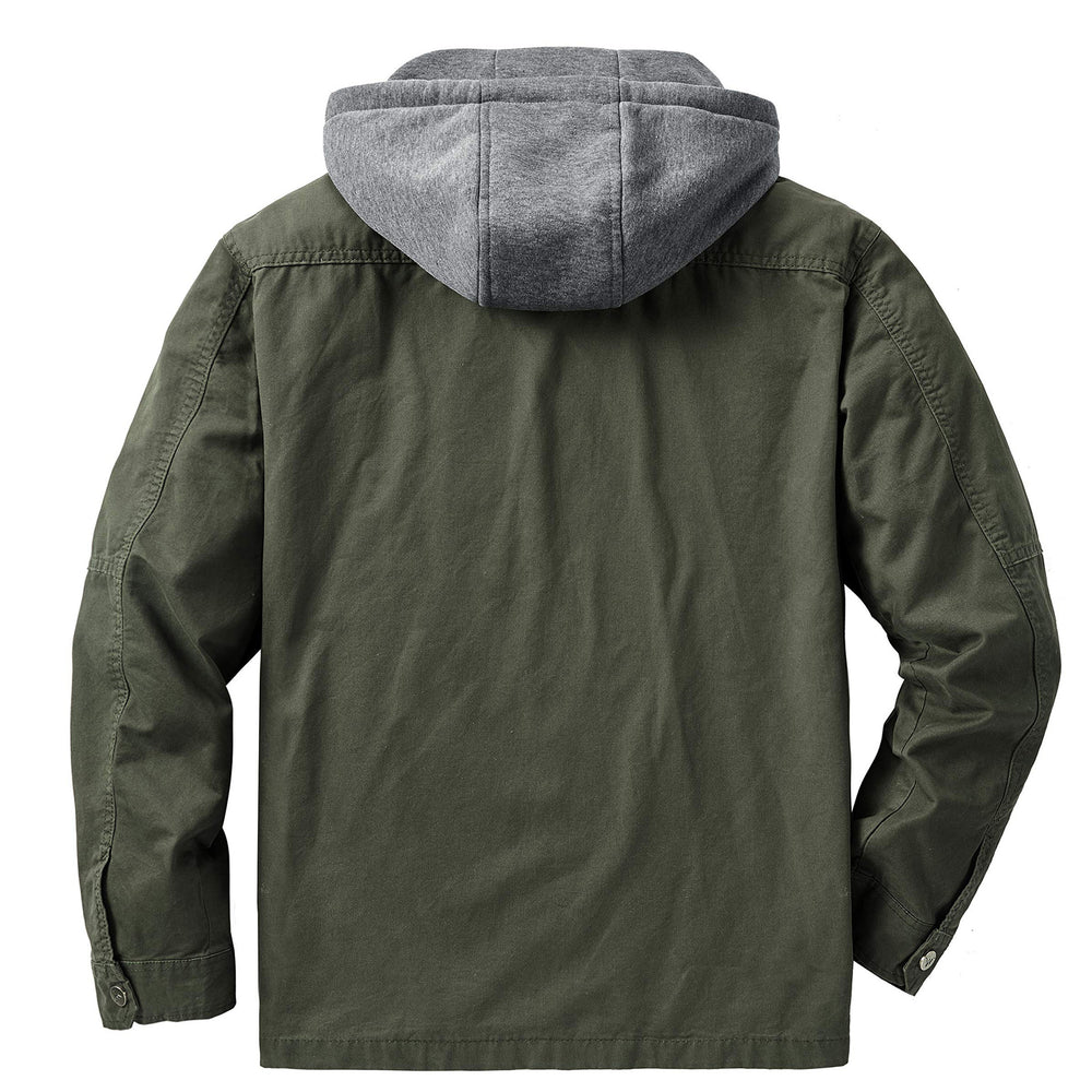 Herren vielseitige Übergangsjacke mit integrierter Kapuze und praktischen Taschen Heidi-Mode