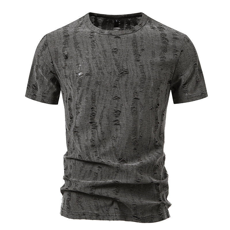 Herren T-Shirt mit strukturiertem Vintage-Design Heidi-Mode