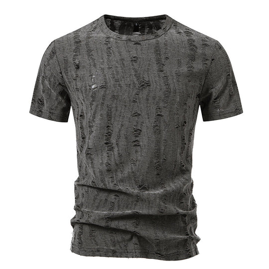 Herren T-Shirt mit strukturiertem Vintage-Design Heidi-Mode