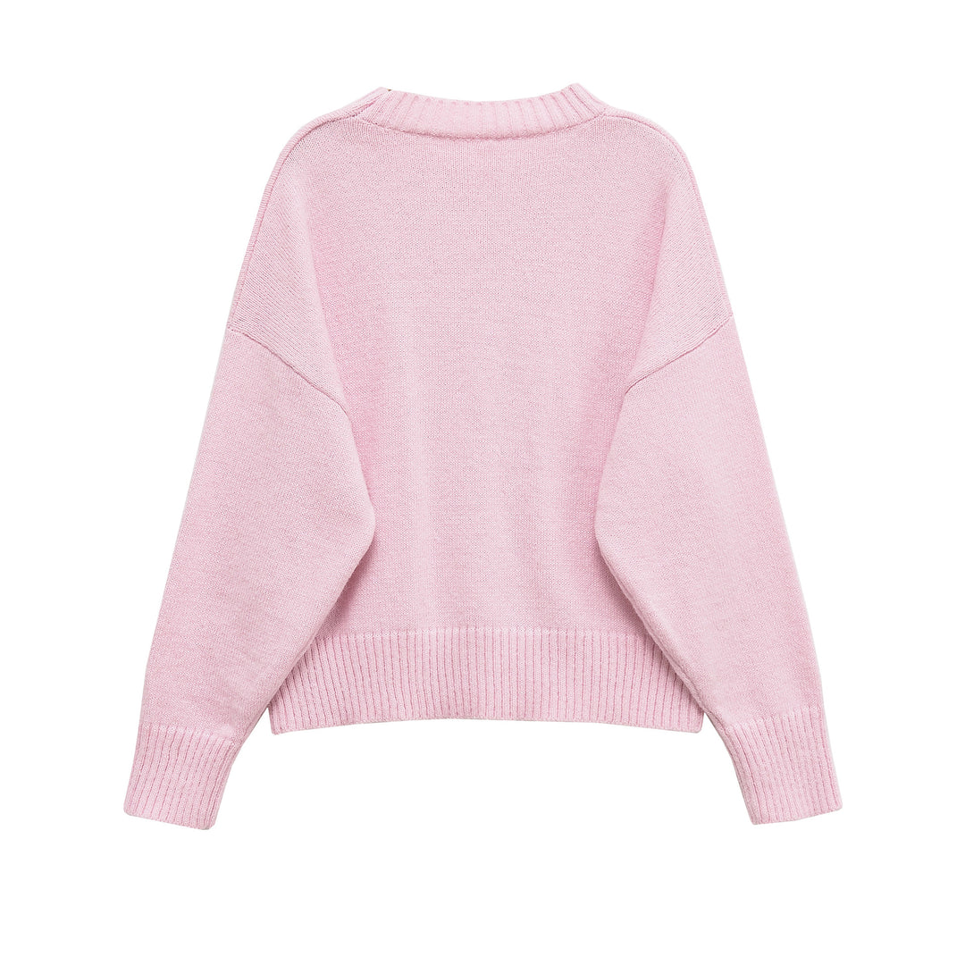 Damen lässiger Oversized Pullover Heidi-Mode