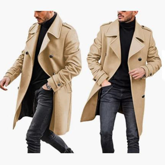 Herren eleganter Trenchcoat mit modernem Schnitt und praktischen Details Heidi-Mode