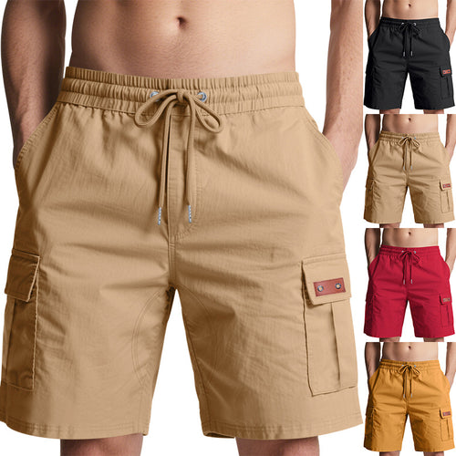 Herren Cargo-Shorts mit elastischem Bund und praktischen Taschen Heidi-Mode