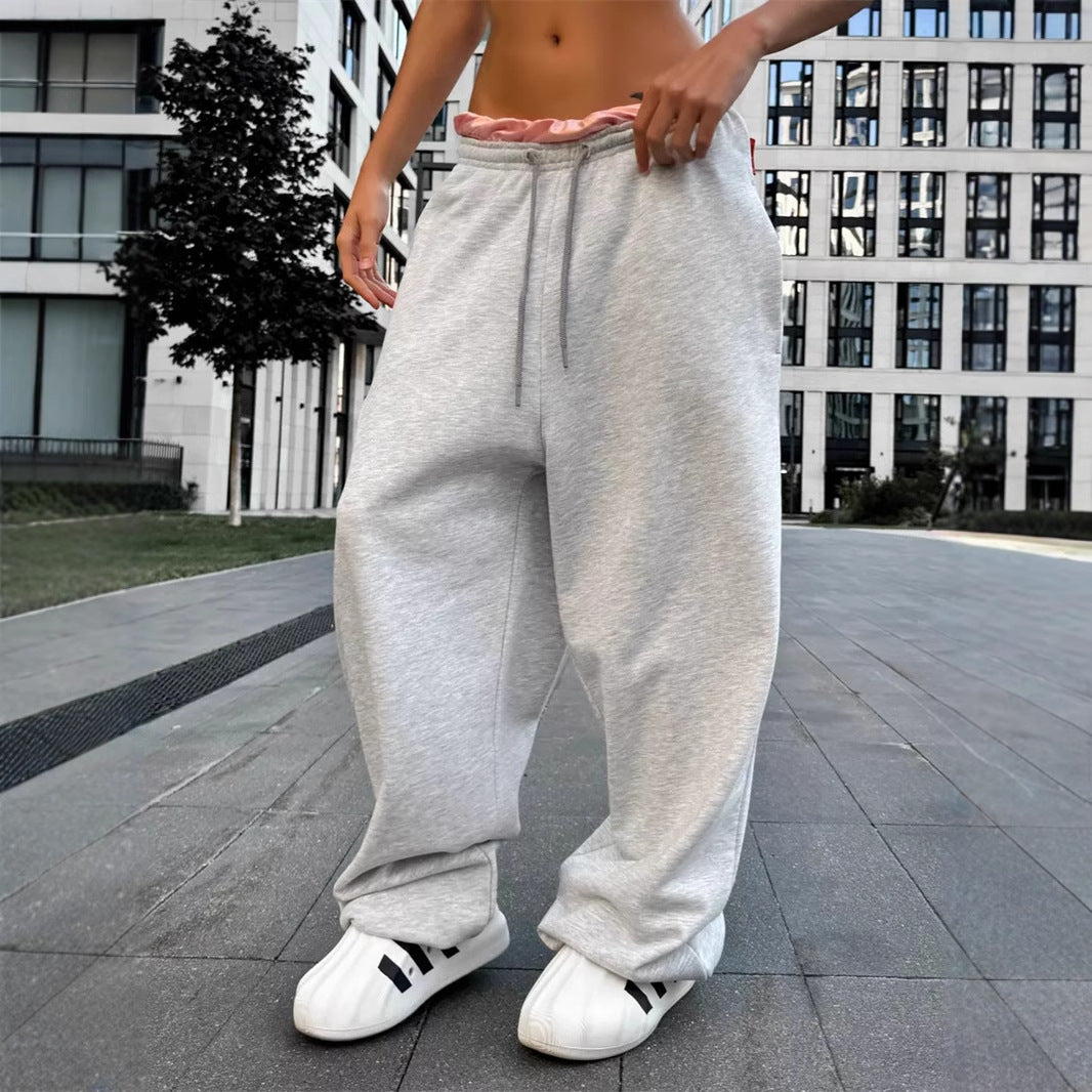 Damen Bequeme Freizeithose mit weitem Schnitt und elastischem Bund Heidi-Mode