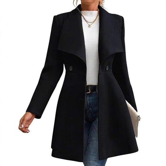 Damen schicke Übergangsjacke mit weitem Kragen Heidi-Mode