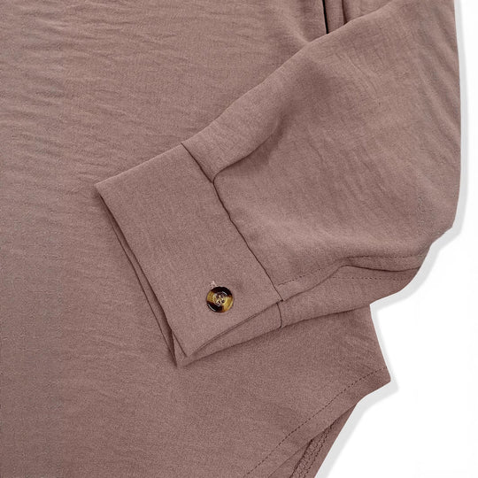 Damen Longbluse mit modernem Schnitt und eleganten Knopfdetails Heidi-Mode