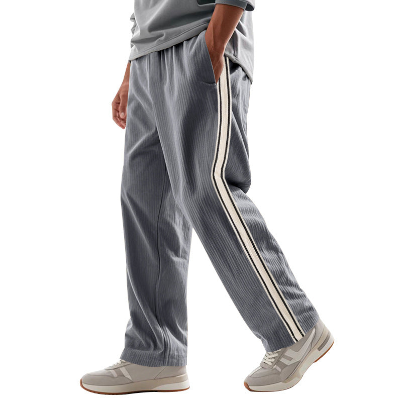 Herren Sportliche Freizeithose mit seitlichen Streifen Heidi-Mode