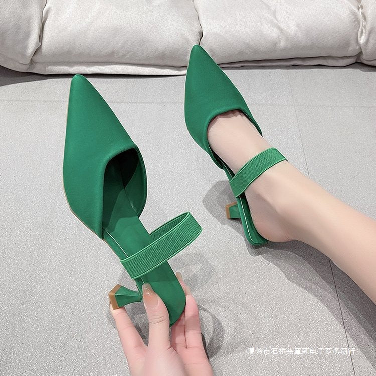 Damen Slingback-Pumps mit elegantem spitzem Design und komfortablem Fersenriemen Heidi-Mode