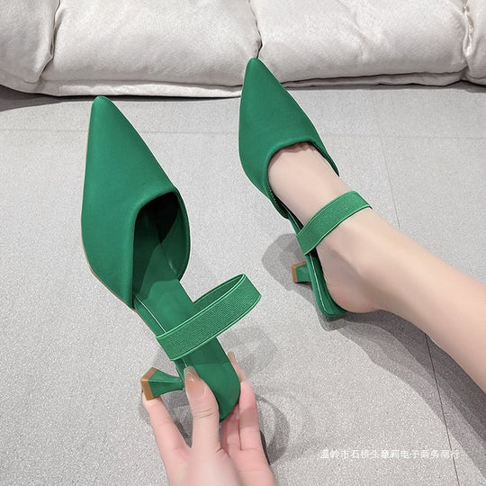 Damen Slingback-Pumps mit elegantem spitzem Design und komfortablem Fersenriemen Heidi-Mode