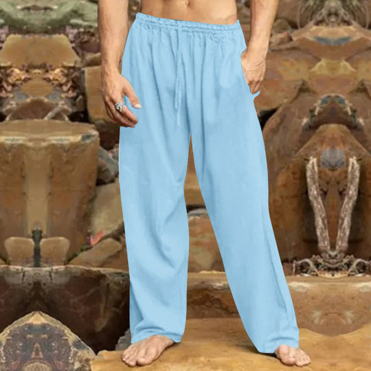 Herren entspannende Freizeithose mit elastischem Bund und praktischen Taschen Heidi-Mode