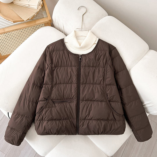 Damen Bequeme gesteppte Freizeitjacke mit hochschließendem Kragen und seitlichen Taschen Heidi-Mode