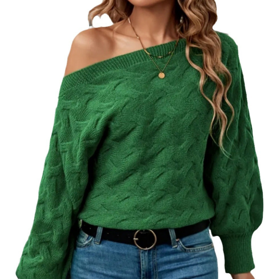 Damen Oversized Strickpullover mit strukturiertem Design Heidi-Mode