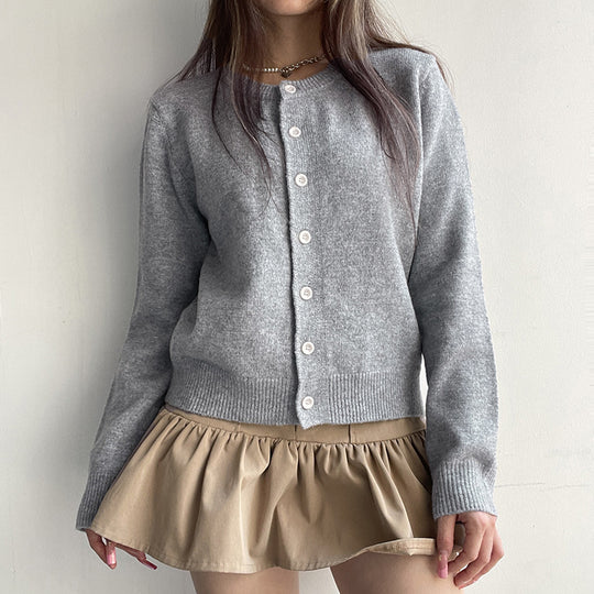 Damen Kuscheliger Cardigan mit feiner Strickstruktur und knöpfbarem Design Heidi-Mode