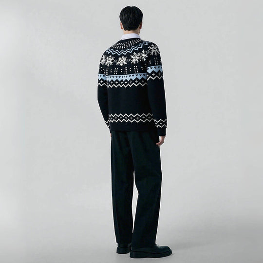 Herren Strickpullover mit winterlichem Muster Heidi-Mode