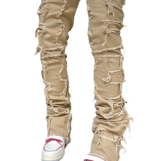 Damen Skinny Jeans mit fransigen Details Heidi-Mode