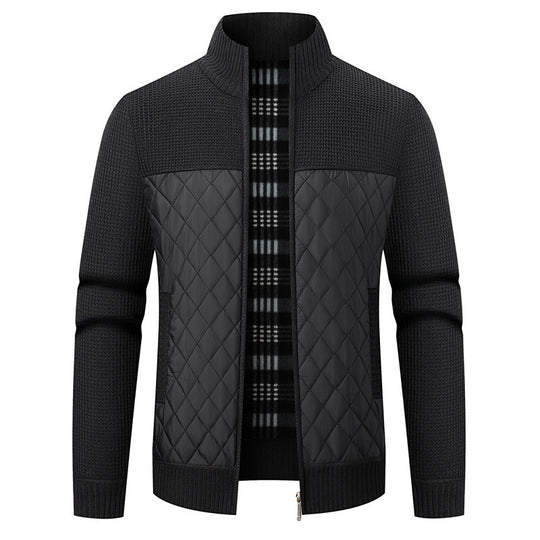 Herren modische Übergangsjacke mit strukturiertem Design und isolierendem Innenfutter Heidi-Mode