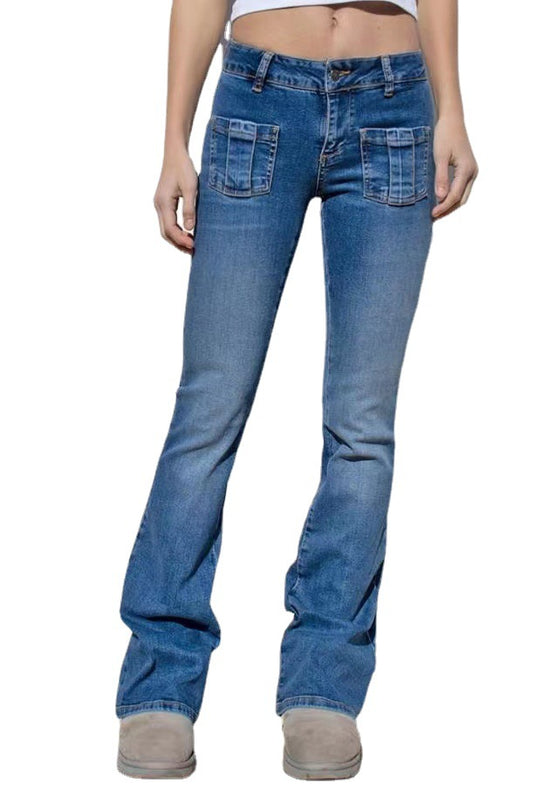 Damen Bootcut Jeans mit praktischen Taschen Heidi-Mode